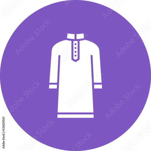 Kurta Multicolor Circle Glyph Inverted Icon
