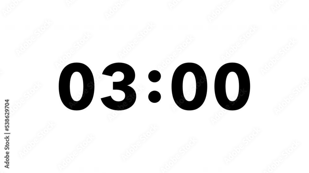 Simple count-up timer of 10 seconds (black letters on white background)