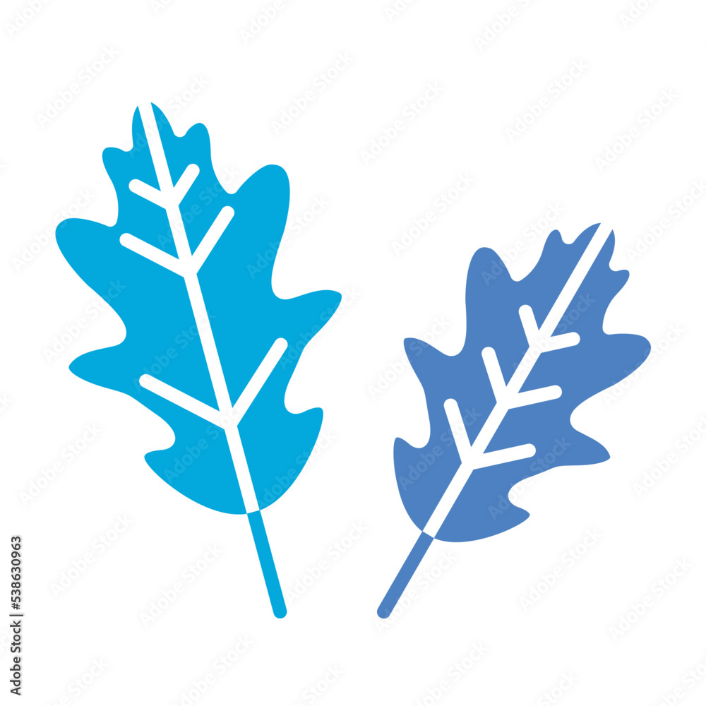 Fototapeta premium Oak Leaf Glyph Two Color Icon