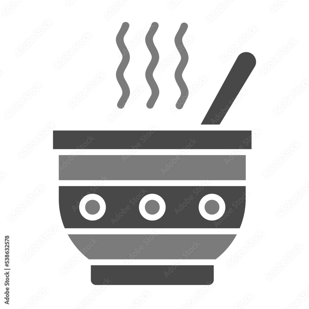 Obraz premium Soup Greyscale Glyph Icon
