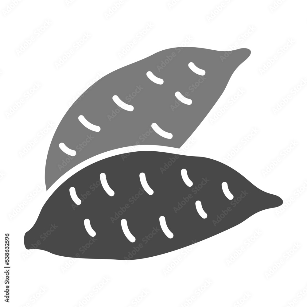 Sweet Potato Greyscale Glyph Icon Sweet Potato Greyscale Glyph Icon