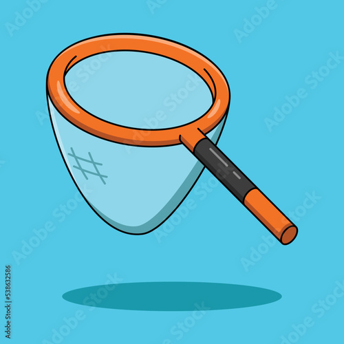 Illustration vector graphic of fishing net, kids fishing net.