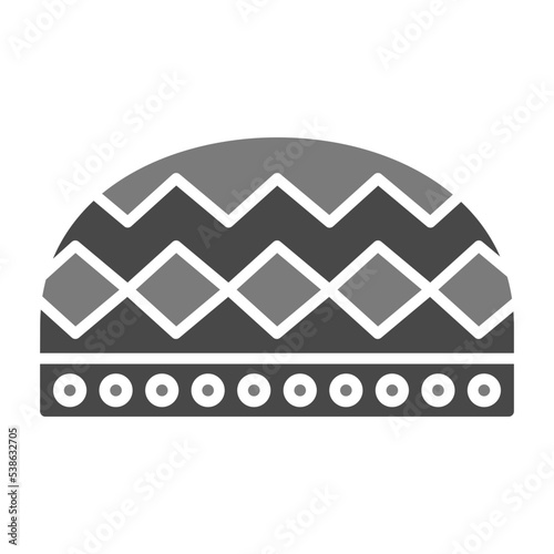 Hat Greyscale Glyph Icon