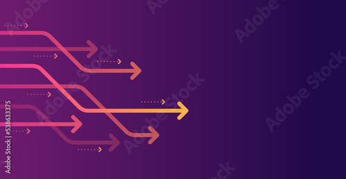 PrintAbstract arrow direction. Technology background. Business growth concept.