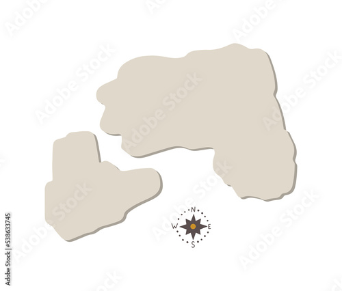 Vector island map