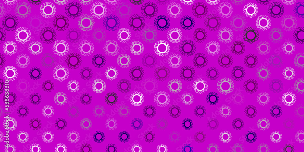 Dark purple vector backdrop with virus symbols. Dark purple vector backdrop with virus symbols.