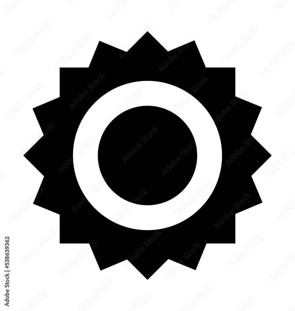 Glossy Badge Vector Icon 