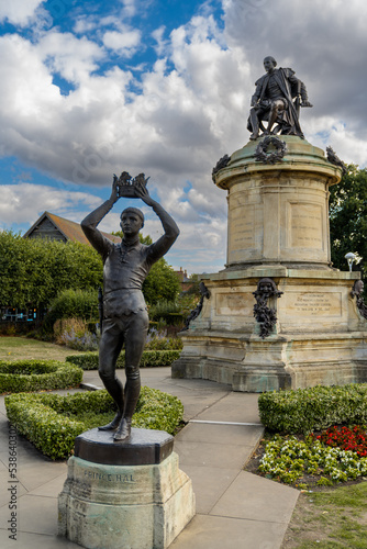 view of the Gower Memorial and statue of Prince Hal photo