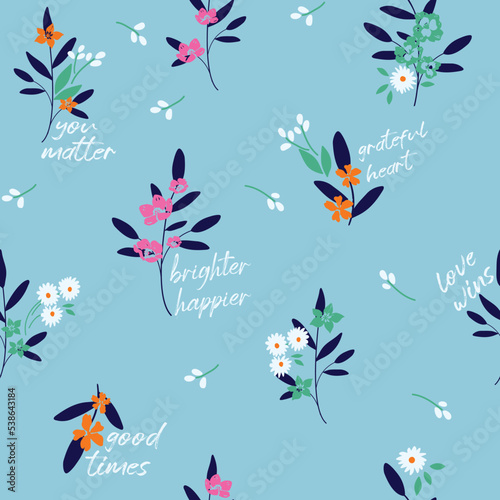 Cute simple thanksgiving, christmas, trendy playful conversational colorful positive letter and words seamless pattern print background  for fashion, textile, tshirt, girls, kids 