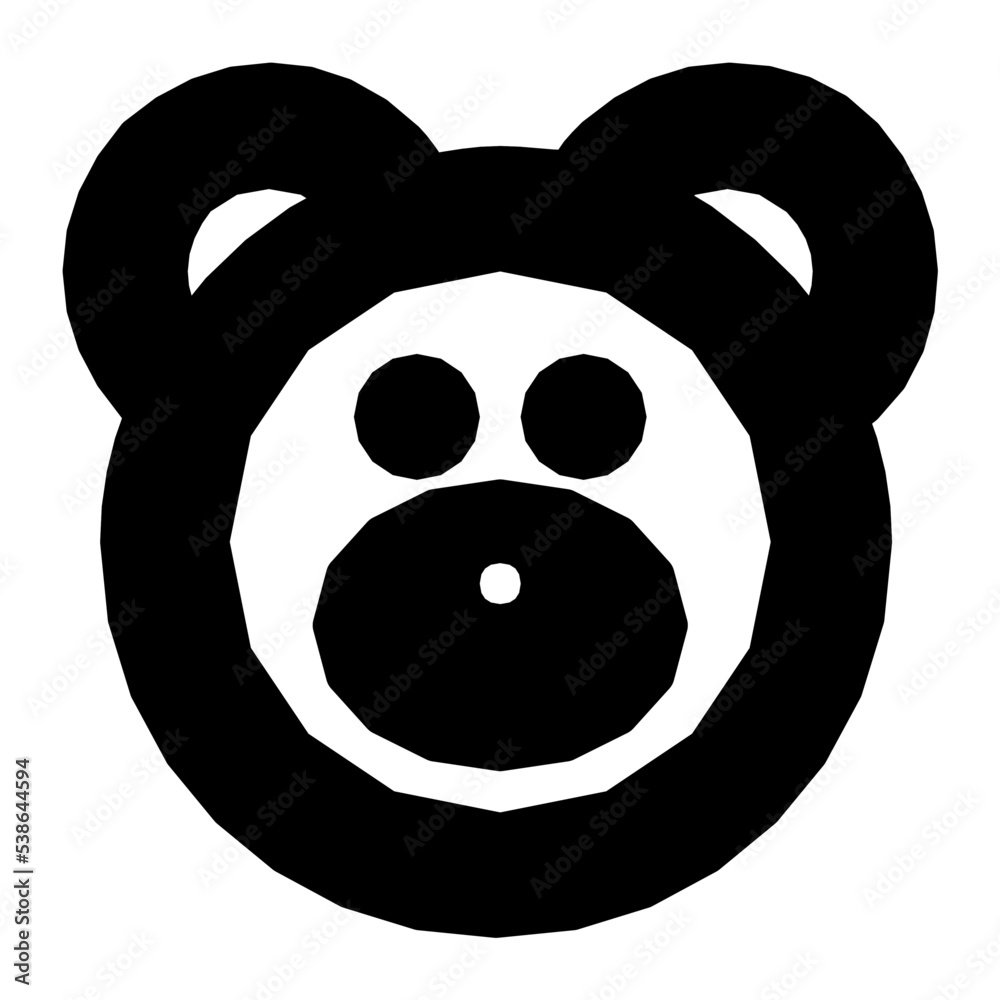 Fototapeta premium Teddy Bear Vector Icon 