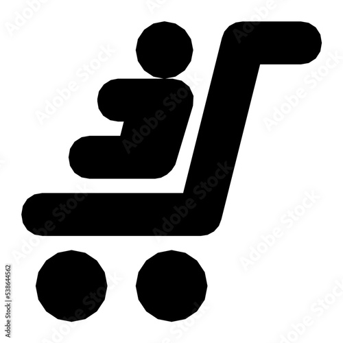 Stroller Vector Icon 