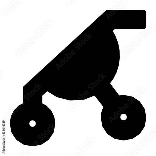 Baby Carriage Vector Icon 