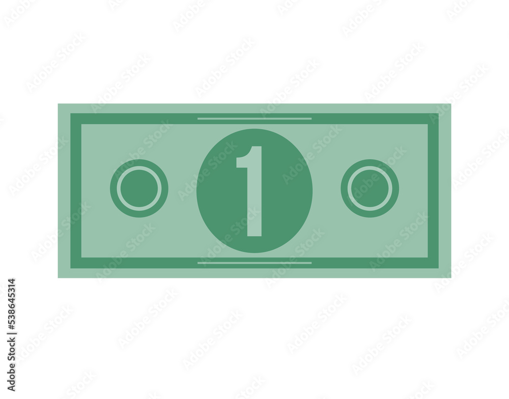 1 dollar vector illustration isolated in white background. Dollar price for sales and promotion 1 dollar vector illustration isolated in white background. Dollar price for sales and promotion