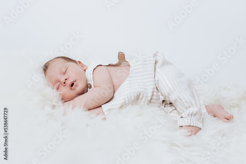 portrait of a sleeping baby