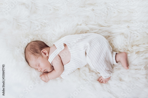 portrait of a sleeping baby photo