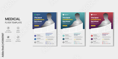Corporate Medical Hospital Health Card Flyer Template