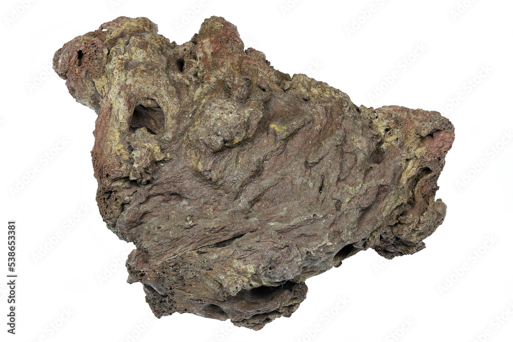 volcanic slag from Mount Etna, Sicily isolated on white background volcanic slag from Mount Etna, Sicily isolated on white background