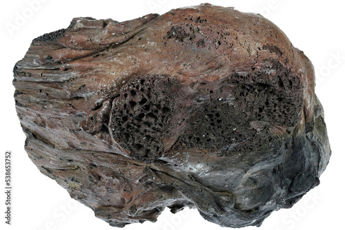 Canvas-taulu volcanic slag from Mount Etna, Sicily isolated on white background