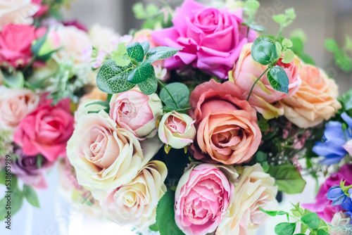 bouquet of pink roses