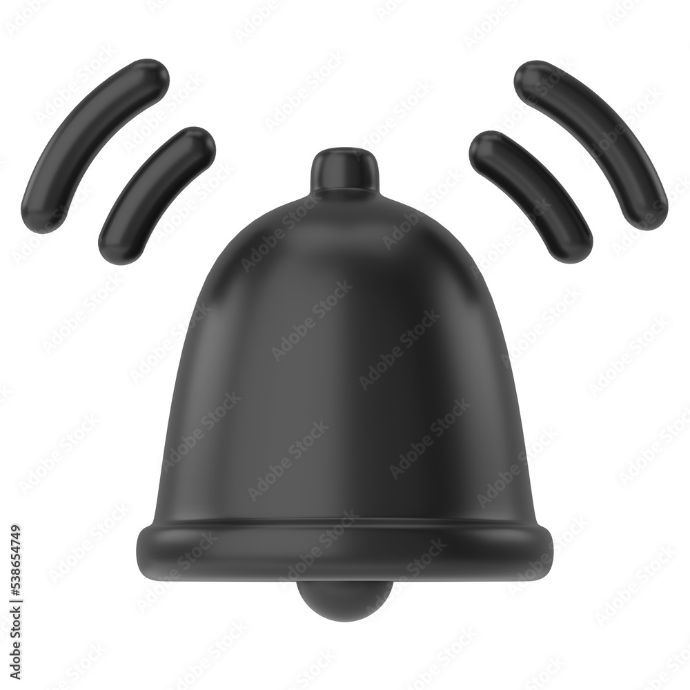 Obraz premium Subscribe icon. 3D Bell. 3D illustration.