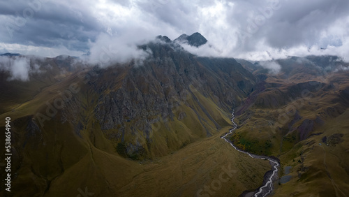 Caucasus Mountains and Valleys in October, Russia © 7ynp100