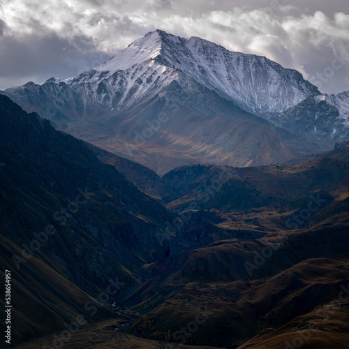 Caucasus Mountains and Valleys in October  Russia