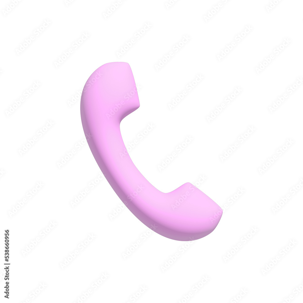 Purple 3d telephone retro handset icon. Call and chat with users from support service and and friendly dialogue Purple 3d telephone retro handset icon. Call and chat with users from support service and and friendly dialogue