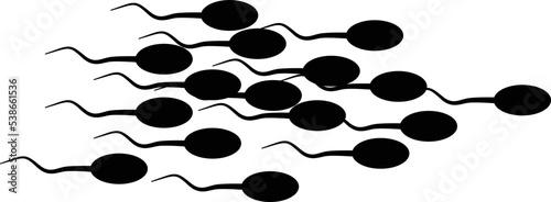 Sperm cells icon. spermatozoon flat vector icon for apps and websites. vector illustration
