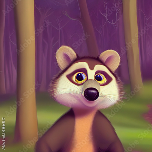 Raccoon generated by AI