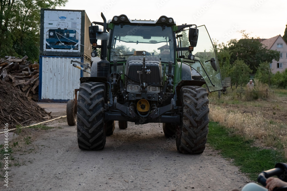 Fototapeta premium tractor in the field