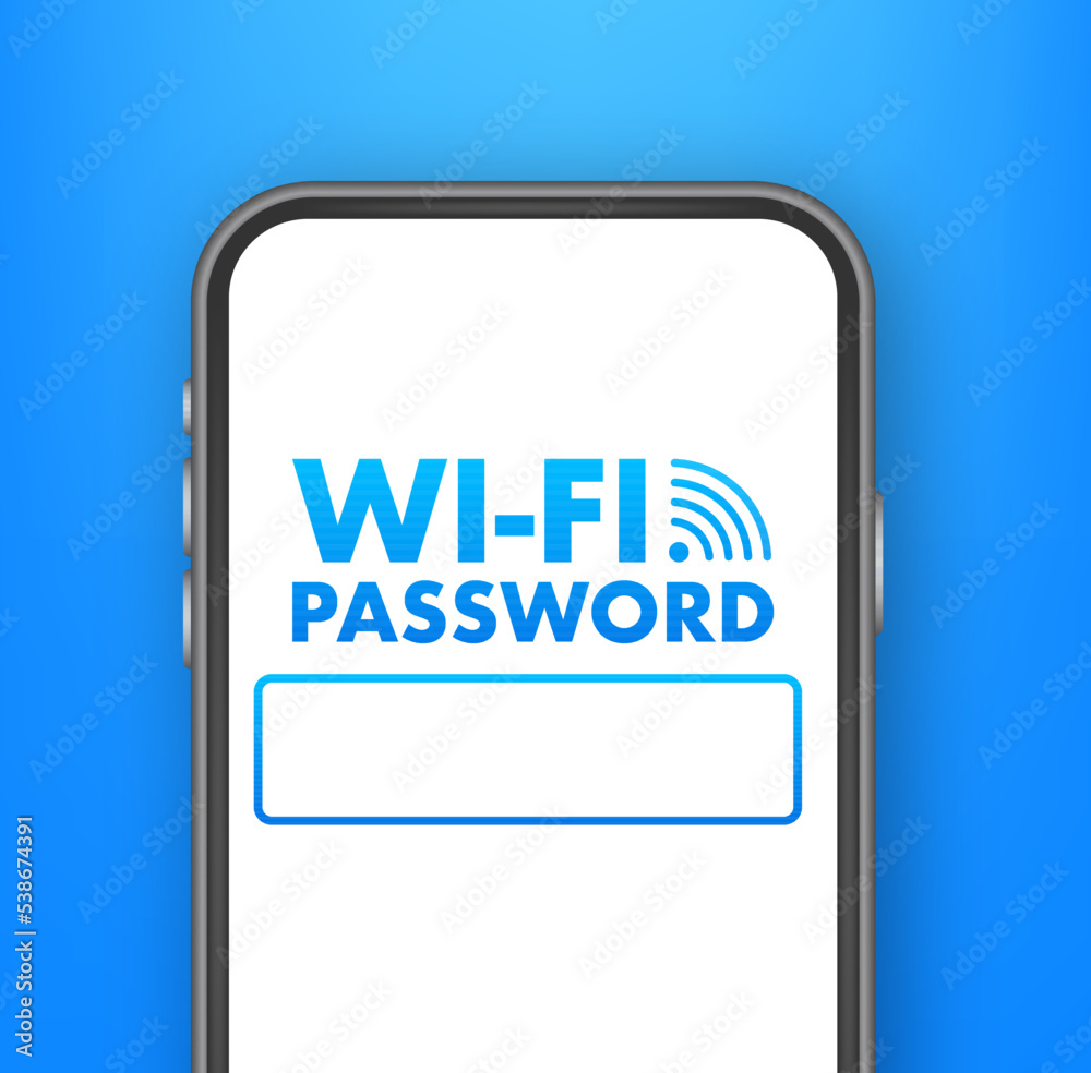 Free WiFi Password Symbol Sign. Vector stock illustration. Free WiFi Password Symbol Sign. Vector stock illustration.