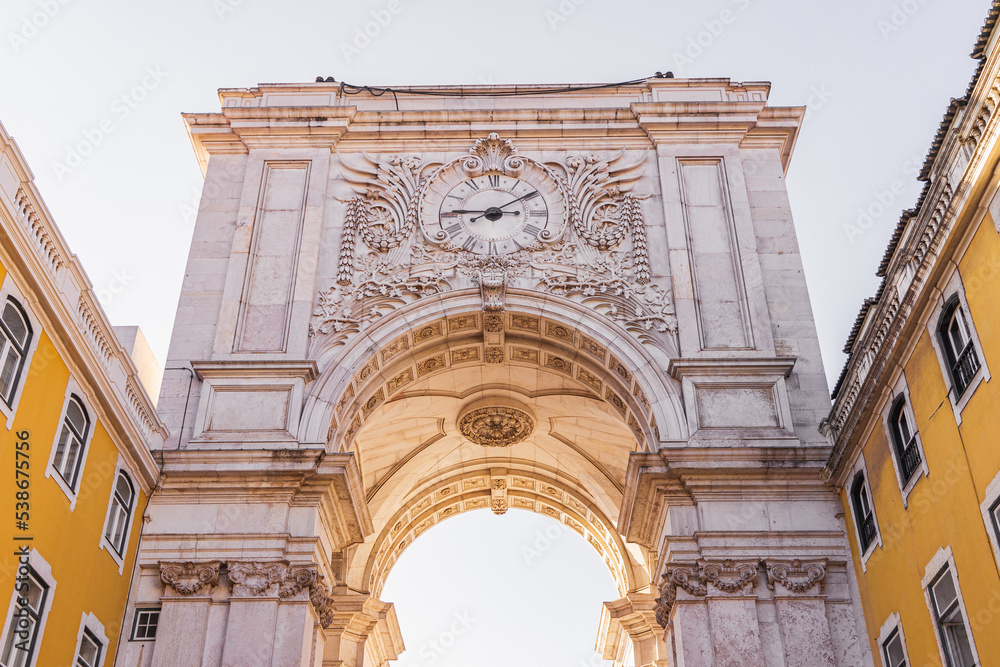 The triumph arch of Lisbon, Portugal