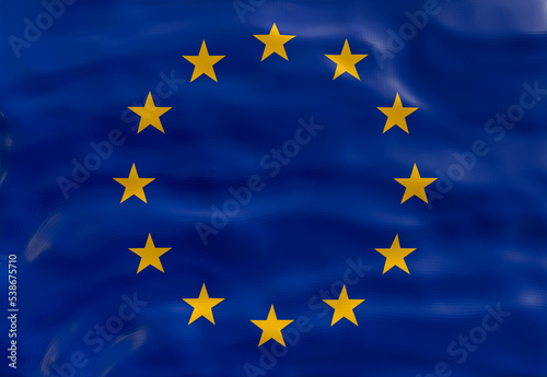 National flag of Europe. Background with flag of Europe