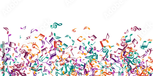 Musical notes cartoon vector design. Song