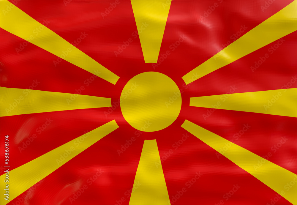 National flag of Macedonia.. Background with flag of Macedonia National flag of Macedonia.. Background with flag of Macedonia