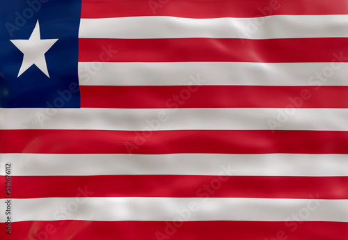 National flag of Liberia. Background  with flag of Liberia