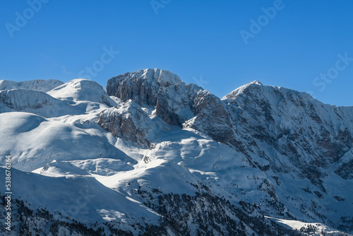 panorama zima w dolomity śnieg góry