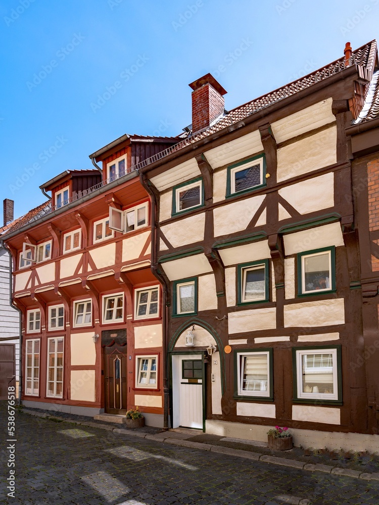 Fachwerkhäuser in der Altstadt von Northeim in Niedersachsen in Deutschland 