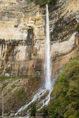 Kinchkha waterfall in the Imereti region  Georgia