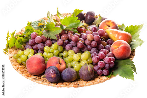 Fototapeta Naklejka Na Ścianę i Meble -  Png, fruit on a pletnglm tray