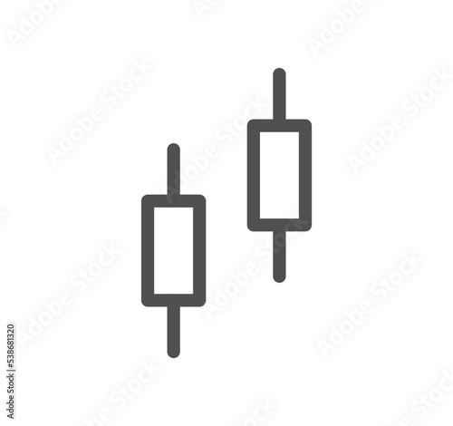 Graph icon outline and linear vector. 