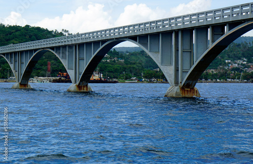 modern bridge in the bay of samana © chriss73
