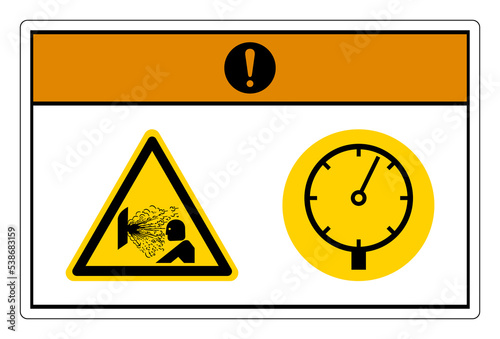 Warning Pressurized Device Symbol Sign On White Background