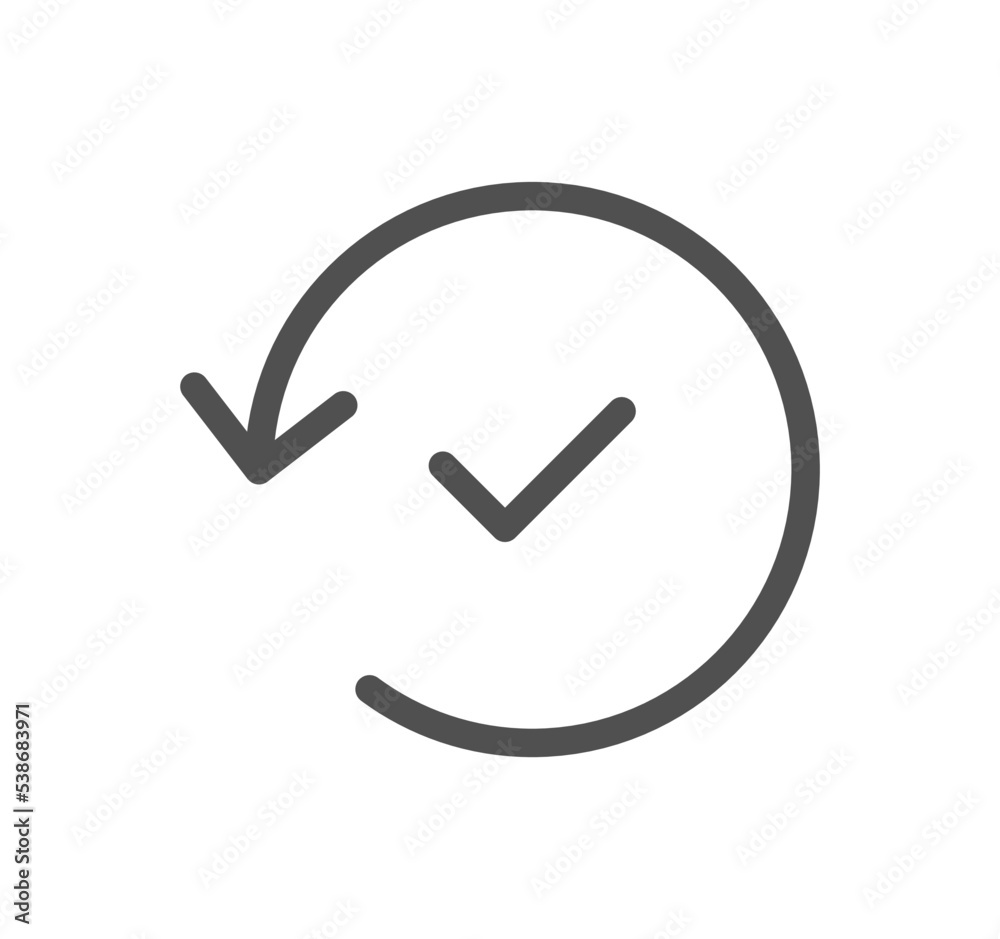 Confirm icon outline and linear vector.
Confirm icon outline and linear vector.