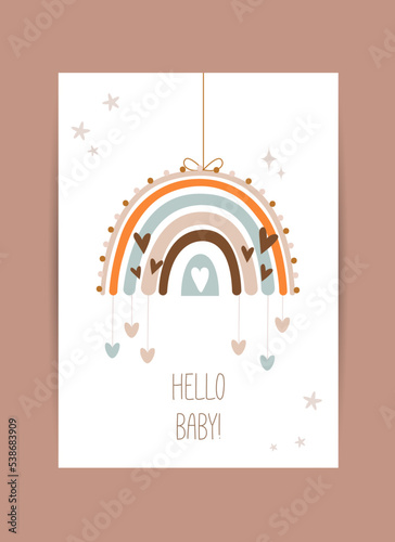 Photography Hello, Baby vector card
