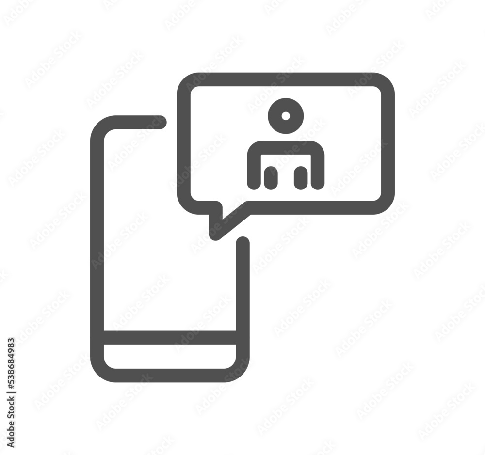 Video conferencing icon outline and linear vector.
Video conferencing icon outline and linear vector.