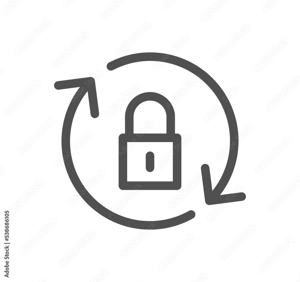 Locks icon outline and linear vector.
Locks icon outline and linear vector.