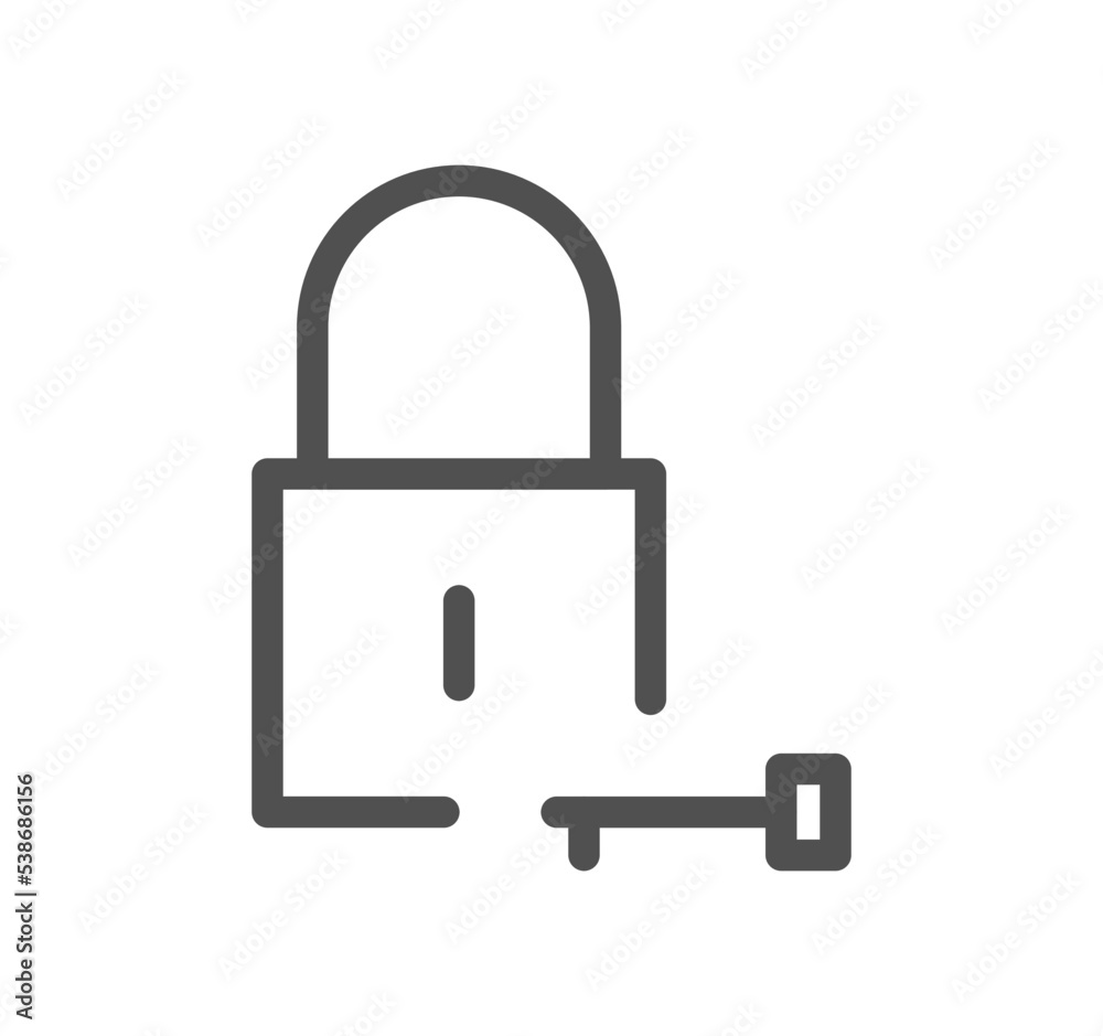 Locks icon outline and linear vector.
Locks icon outline and linear vector.