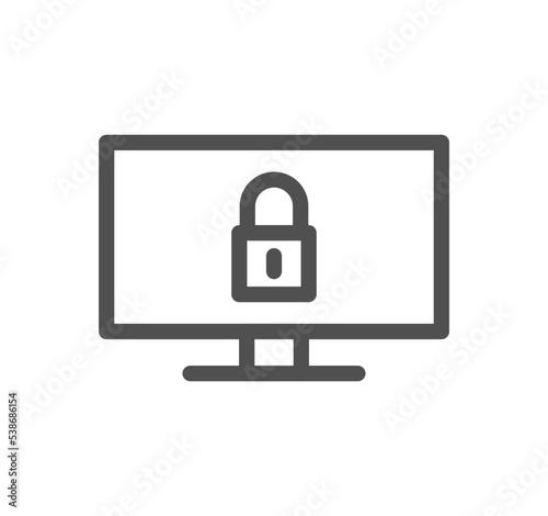Locks icon outline and linear vector.
