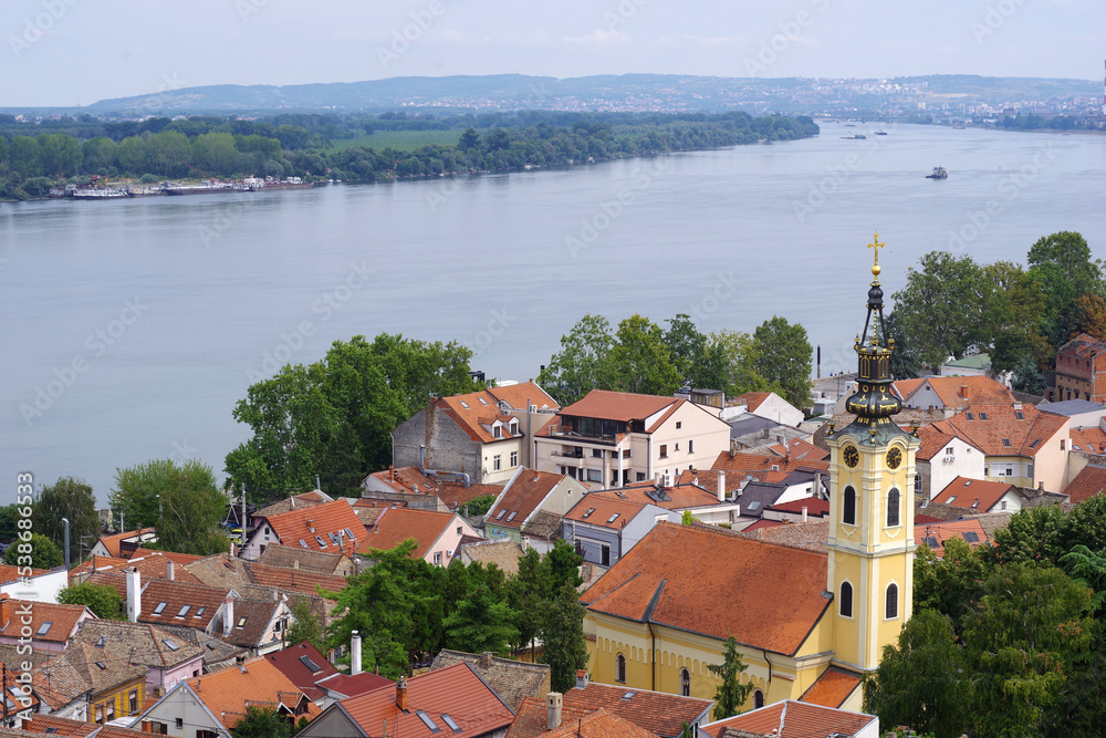 Panorama de Zemun devant le Danube